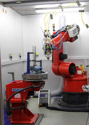 System for laser cladding with powder
